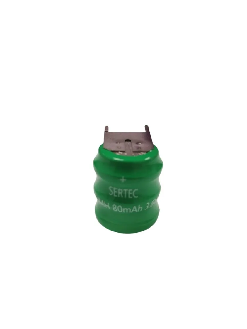 Sertec - 3.6V 3S1P 80 Mah 3 Pin  NI-MH Buton Pil