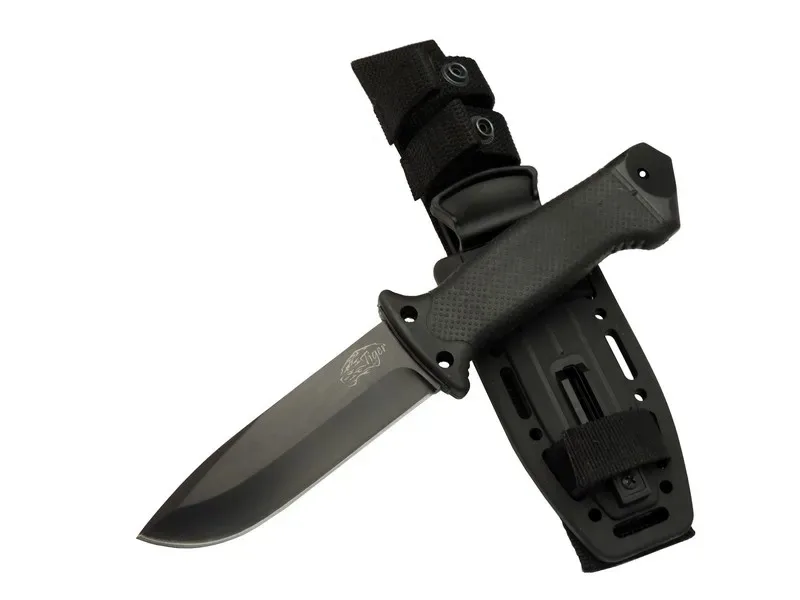 Tiger Tactical HTM 3321 A Siyah Outdoor /  Bıçak 27cm - Kauçuk Sap, Kılıflı, Kutulu