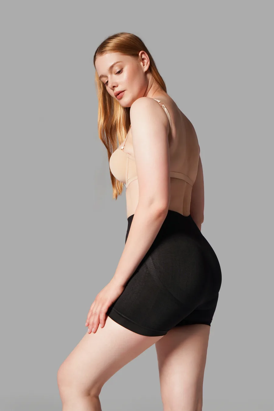 Push Up Seamless Dikişsiz Popo Şekillendirici Kısa Paçalı Korse 2064 Siyah