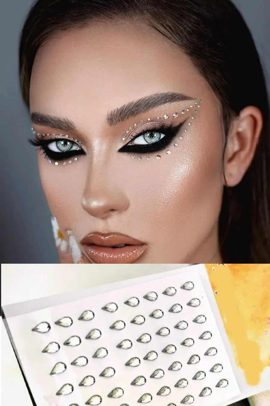 Damla Kristal Işıltılı  Yüz Ve Vücut Makyaj Taşı ( 110 Adet )