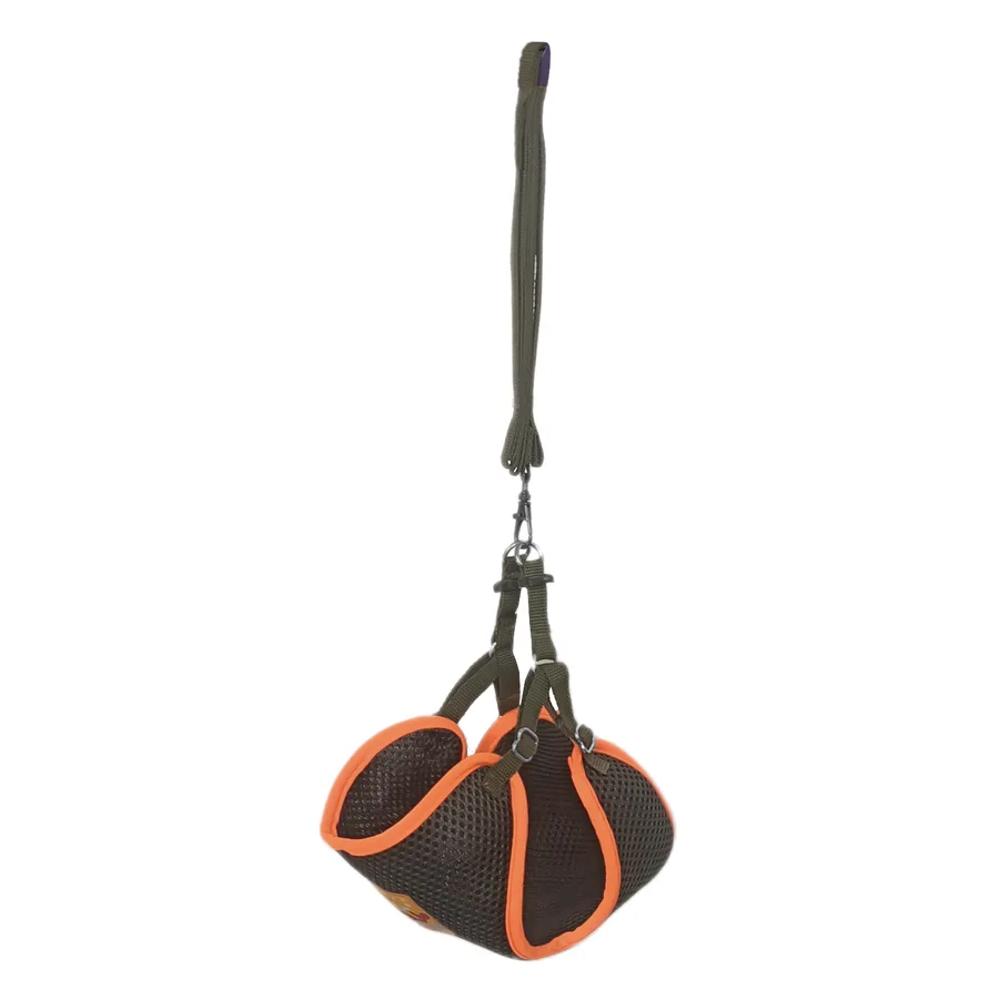 Kedi Köpek Halı Göğüs Tasma Seti Small 32-40 cm + 130 cm Haki Tcu