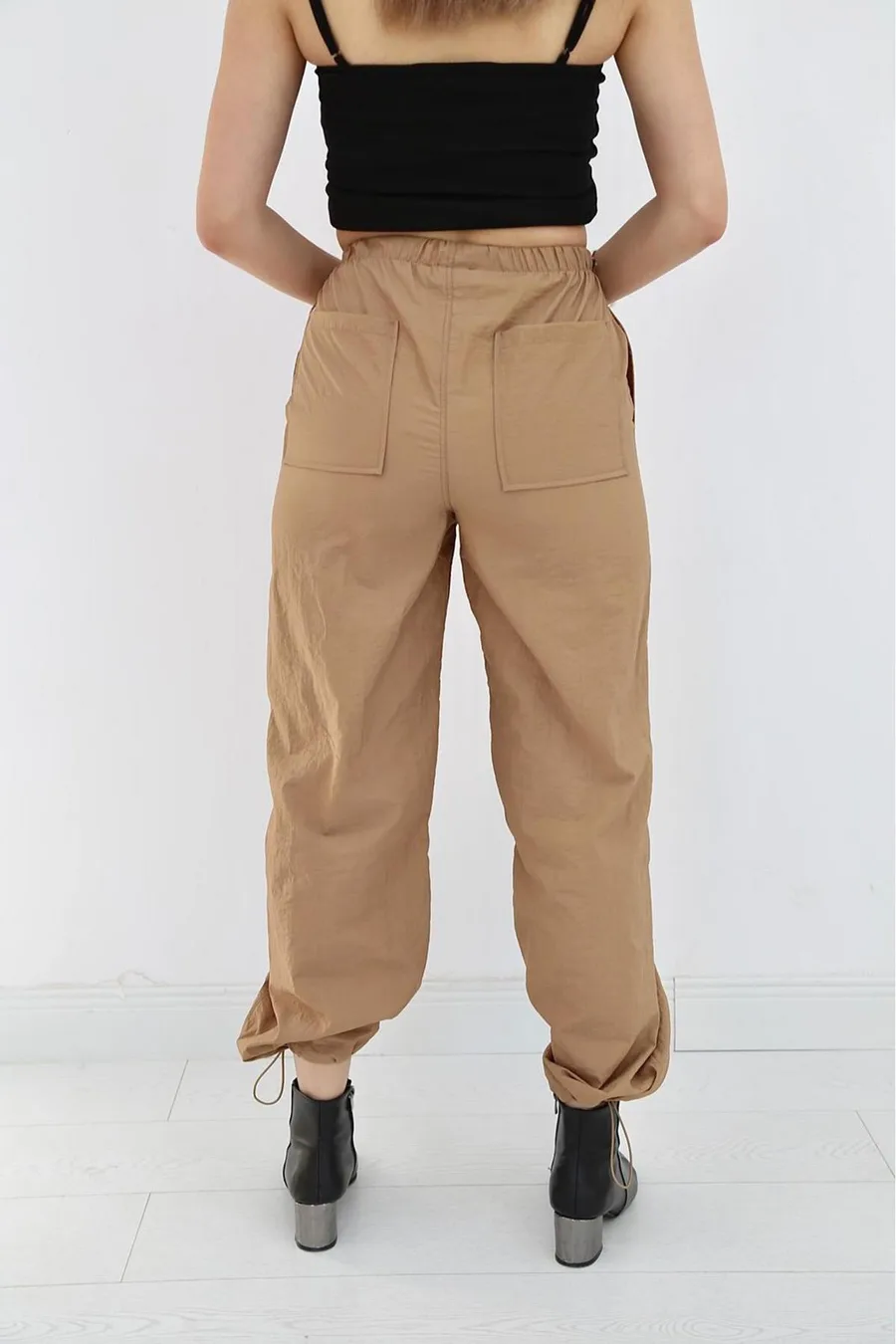Camel Lastikli Paraşüt Pantolon