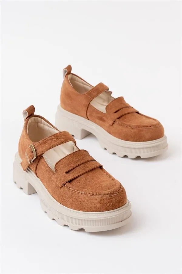Kadın Casual Loafer Tabanlı Ayakkabı Ayakkabı Süet Davet Yüksek
