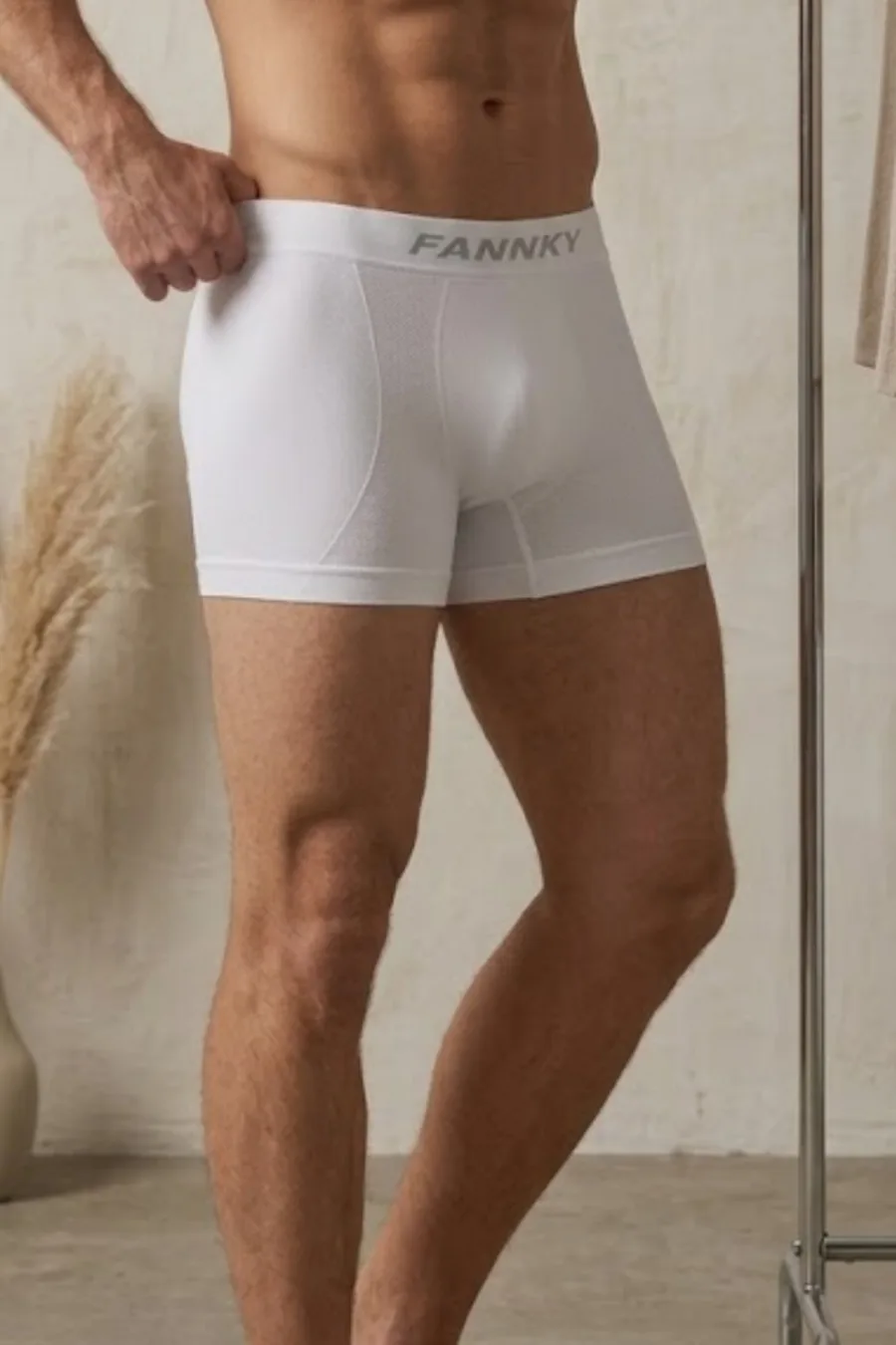 Erkek Casual Comfort Günlük Beyaz Boxer