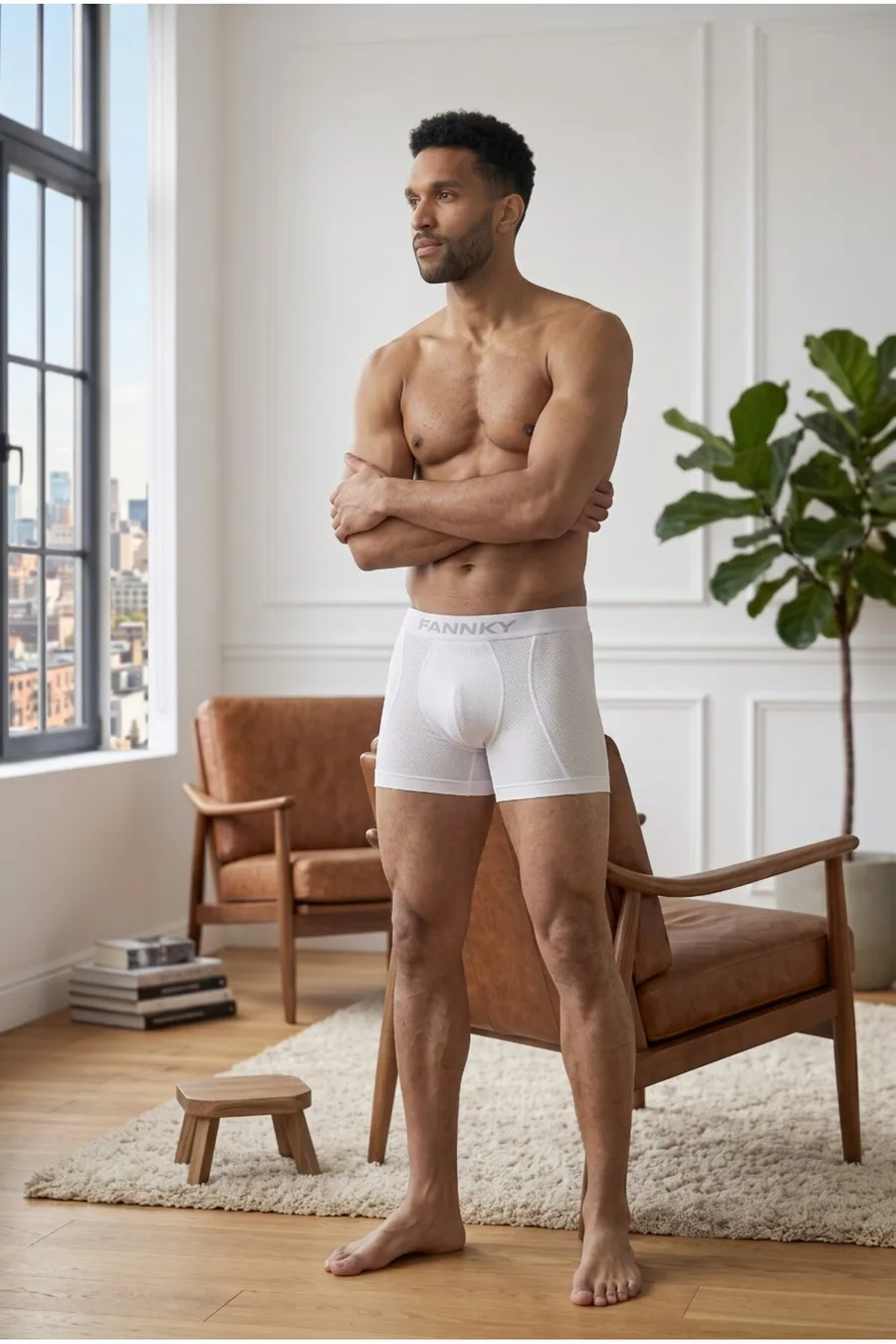 Erkek Rahat Esnek Seamless 2 Li Boxer Füme