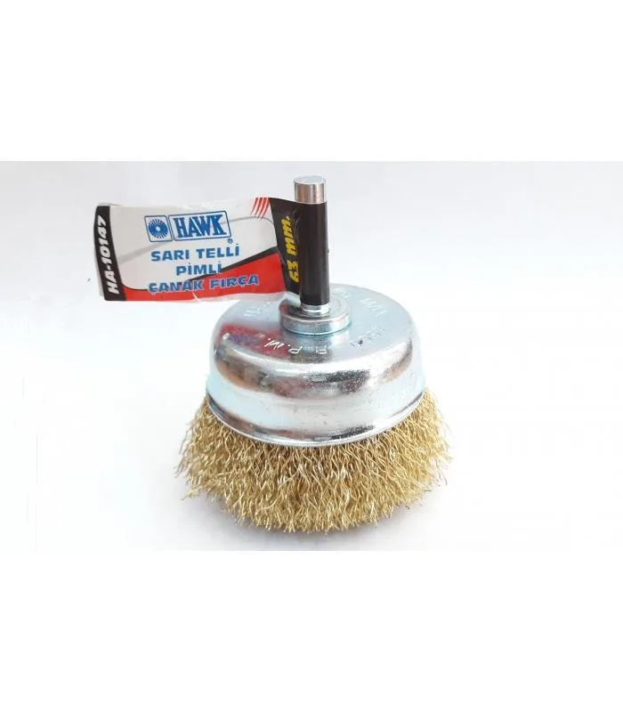 HA10147 Pimli Sarı Tel Çanak Fırça 65 mm