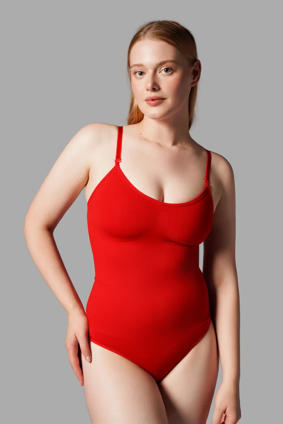 Çıtçıtlı String Body Korse 9052 Kırmızı