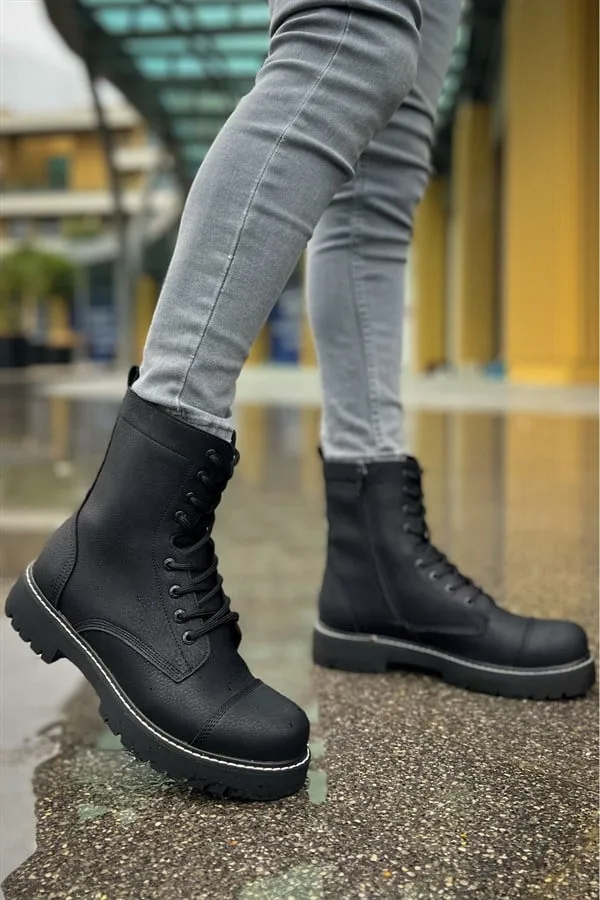 Erkek Bootie Fermuarlı Stabil Dengeli Bot Bot Modern Kışlık &