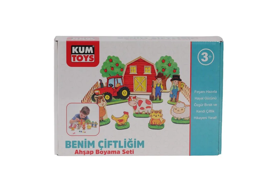 Km5898 Kumt Benim Çiftliğim Ahşap Boyama Seti