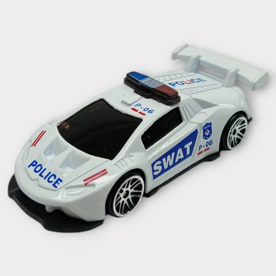 Metal Mini Polis Arabası  8 cm - Polis - 3 - 1 ADET