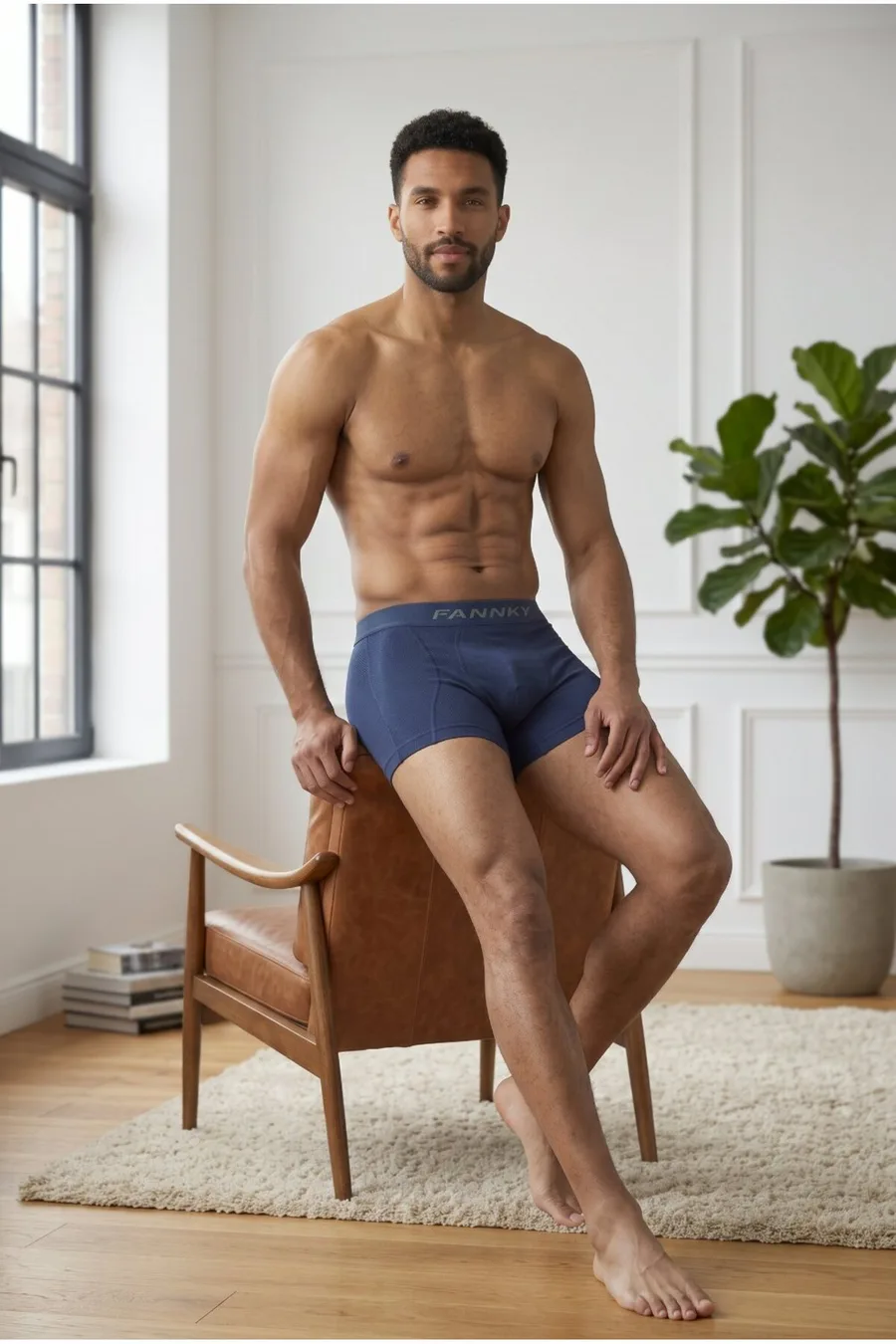 Erkek Rahat Esnek Seamless 2 Li Lacivert Boxer